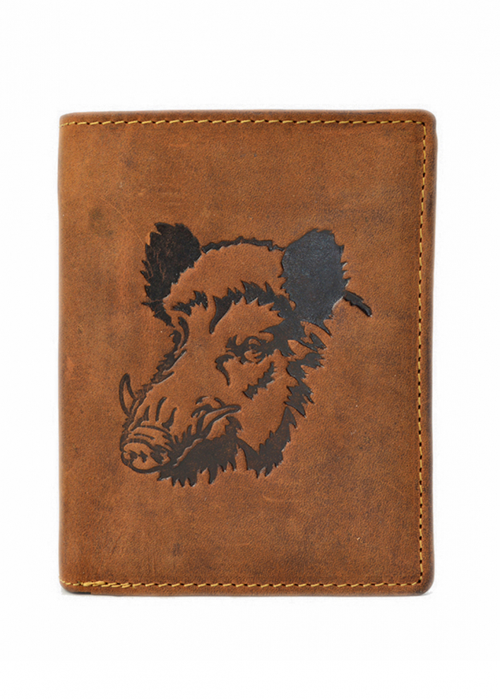 Vintage Animal Collection Wild Boar brown Leder